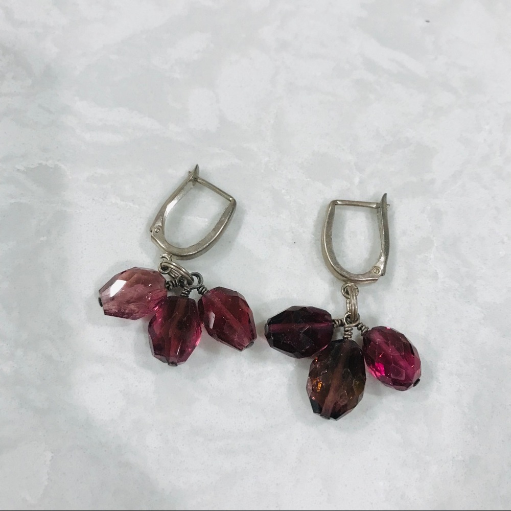 Semi precious dangle earrings - Picture 5 of 5